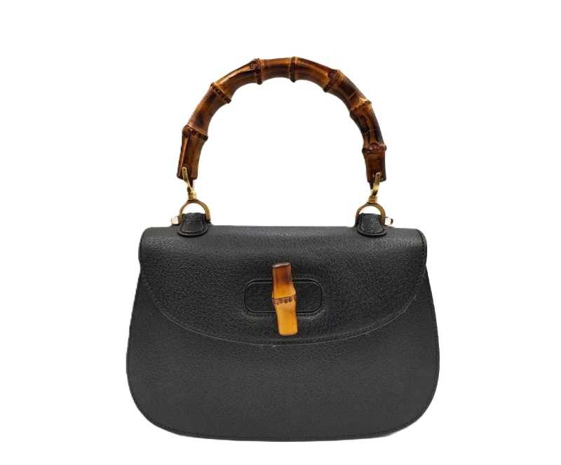 グッチ買取 バンブー  2WAYバッグ ピッグ ブラック